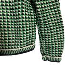 Maje Maneflanne Green Tweed Long Sleeve Preppy Cardigan Jacket Size Small Photo 14