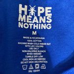 Hope Means Nothing - cut off Blue Radical Smiley T-Shirt - size Medium Photo 4