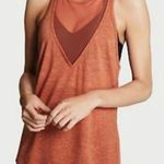 Victoria's Secret Sport Orange Mesh Deep V Neck Tank Top Photo 0