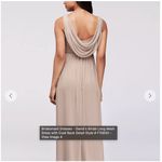 David's Bridal  Long Mesh Dress with Cowl Back Detail STYLE# F15933 18 Photo 1