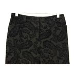 Peck & Peck  Brocade Embossed Velvet Jacquard Weave Pants Size 4P Dark‎ Goth Photo 2