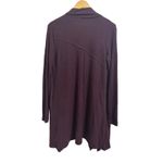 H by Bordeaux  Mix‎ Rib Cozy Waterfall Cardigan Small Rosewood Maroon NEW Photo 5