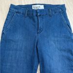 Frank & Eileen Wicklow Denim Cropped Chino Pants in True Blue Denim Wash | 8 Photo 4
