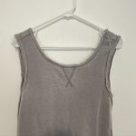 Fabletics Tennyson Pullover Light Gray Scoop Neck Low Back French Terry Tank Top Photo 3