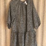 H&M  floral dress, black, medium size, knee length Photo 0