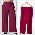 Halara Flex High Waisted Wide Leg Waffle Work Pants – Plus Size 2X – Burgundy Photo 1
