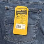 Carhartt Relaxed Fit Blue Denim Rugged Flex Jeans Size 26W Straight Leg Stretch Photo 4