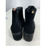 Seven7 Womans Seven 7 Berlin Pull On Black Faux Suede Chunky Heel Ankle Boots Size 9 Photo 4