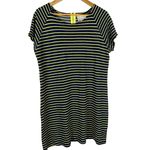 Sail To Sable Scoop Neck Navy & Line Stripe Luxe Stretchy T-Shirt Dress Size XL Photo 1