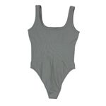 Womens Gray Bodysuit‎ Small Stretch Snap Closure Minimalist Y2K Streetwear Photo 3