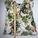 J.Crew  x Ratti Into the Wild flutter sleeve jungle birds shirt Women Size 0‎ Photo 3