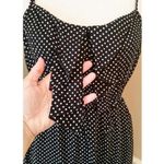 Modcloth Fun2Fun Black with White Polka Dots Ruffle Racerback Summer Sundress Size M Photo 3