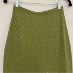 Sandro NEW Rhinestone-Embellished Green Midi Skirt Photo 6