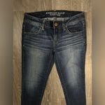 American Eagle ‎ women’s size 4 jegging super stretch dark wash jeans Photo 2