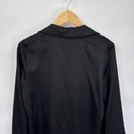 Nadine Merabi Top Womens XL Black Silk Touch Polyester Feather Cuffs Whimsigoth Photo 8