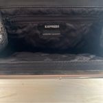 EXPRESS Vintage  Genuine Leather Purse Cutout Floral Detail‎ Thin Strap Black Photo 6