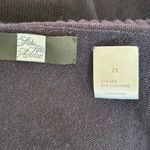 Saks 5th Avenue Saks Fifth Avenue Silk Cashmere Ruffle Collar Sweater Sz 2X Blue Quiet Luxury Photo 3