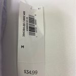 Old Navy  Blue and White Striped Shirt Ruffle Shoulder Size M NWT Photo 1