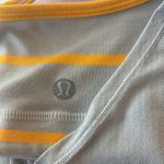 Lululemon No Limits Silver Spoon / Pop Stripe Light Gray Size 4 Tank Top Photo 6