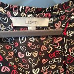 Loft  Red and White Long Sleeve Heart Dress Photo 2