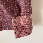 Miss Mickey Vintage Sportswear 60s 70s Butterfly Collar Dust Mauve Pink Shirt Size XL Photo 3