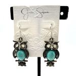 Jessica Simpson  Turquoise Owl Earrings NWT Photo 0