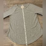 Chaser Long Sleeve Waffle Thermal Heather Gray Womens Size M NWT Photo 4