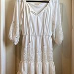 Gianni Bini White Lace Peasant Dress Photo 0