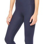 Alo Yoga High Waist Air Brush Navy Blue Leggings Size M Photo 0
