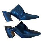 Vince Camuto Black Leather Block Heel Mule - EU 37 / US 6 1/2 Sophisticated Chic Photo 0