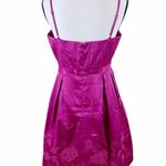 Lucy Paris Embroidered Satin Fit & Flare Dress in Hot Pink Size Small NWT Photo 2