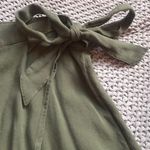 American Eagle olive green tie front wrap skirt Photo 1