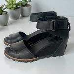Sorel Joanie wedge open toe Sandals black 8.5 Photo 0