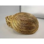 VINTAGE WOVEN/TWISTED METAL WIRE BELT GOLD TONE ADJUSTABLE 36" Photo 1