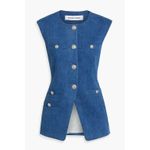 Veronica Beard  Tamara Denim Vest Sleeveless Blazer Jacket Size‎ 10 Blue Photo 1