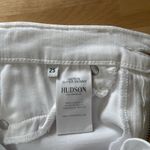 Hudson Jeans Hudson Mid-Rise Harkin Super Skinny White Cropped Jeans, 25 Photo 8