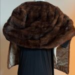 Vintage Mink stole Chic Brown Fur Wrap Capulet Photo 9