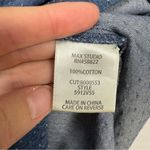 Max Studio  Chambray Long Sleeve Mini Dress Womens L Swiss Coastal Cowboy Denim Photo 4