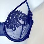 Victoria's Secret Victorias‎ Secret Navy Blue Unlined Dragon Lace Balconette Bra Size 34 C NWT Photo 5
