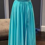 Women’s Chiffon Lace Appliqué Dress with Slit Prom Party Wedding NWOT 8 Photo 0