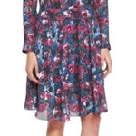 Haute Hippie Floral Print Silk Henley Shirt Dress S Photo 0