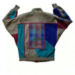 Vintage Ciao Ltd Plaid Sweater Gray Taupe Suede Dress Jacket 2 Piece Set Size 4 Multiple Photo 8