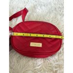 Bebe  Los Angeles Red Quilted Chevron Belt Bag Crossbody Fashion Purse‎ Photo 6