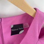 MAISON TARA Dress Size 4 Savanah Midi Cut Out Crepe Fit & Flare Wedding NWT Photo 3