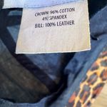 Eugenia Kim Denim Baseball hat leopard leather size s/m Photo 3