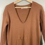 Free People FREE‎ PEOPLE Beach Phoenix Ribbed Mini Dress Size S Small Brown Coverup Vacation Photo 2