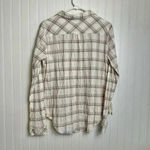 Shyanne  Pink Plaid Button Down Medium Lace Side Panels, Long Sleeve, Western C32 Photo 4