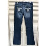 Rue 21 Med Wash Boot Low Rise Denim Jeans Size 7/8 Zip Pockets Embroidered Blue Photo 2