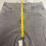 Pretty Little Thing  Women’s Gray Asymmetrical Waistband Straight Jeans Gray Size Photo 3