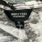 Vera Wang Simply Vera XL Black White Tie Dye Short Sleeve T-Shirt Top Photo 1